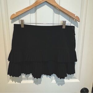 BCBG Black Pleated Mini Skirt